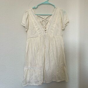Y2K Urban Outfitters Lace Ivory/Cream Babydoll dress size Medium